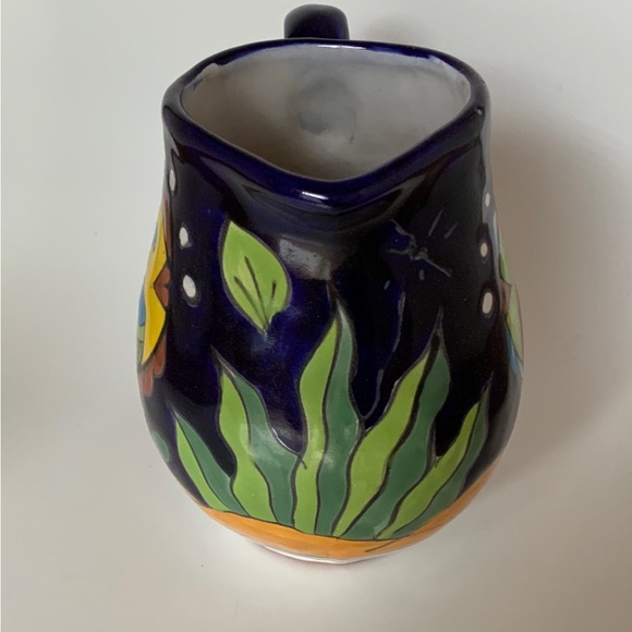 Colorful Ceramic Pitcher with Fish Design - Picture 3 of 3